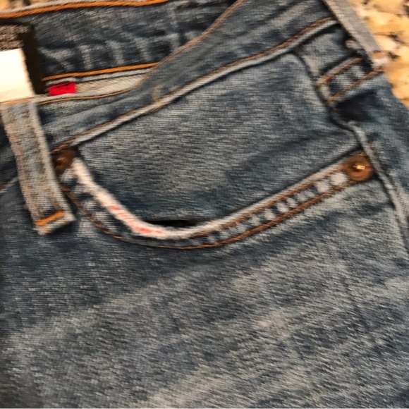 ▪️VINTAGE Red Engine Cropped Jeans - Picture 12 of 14